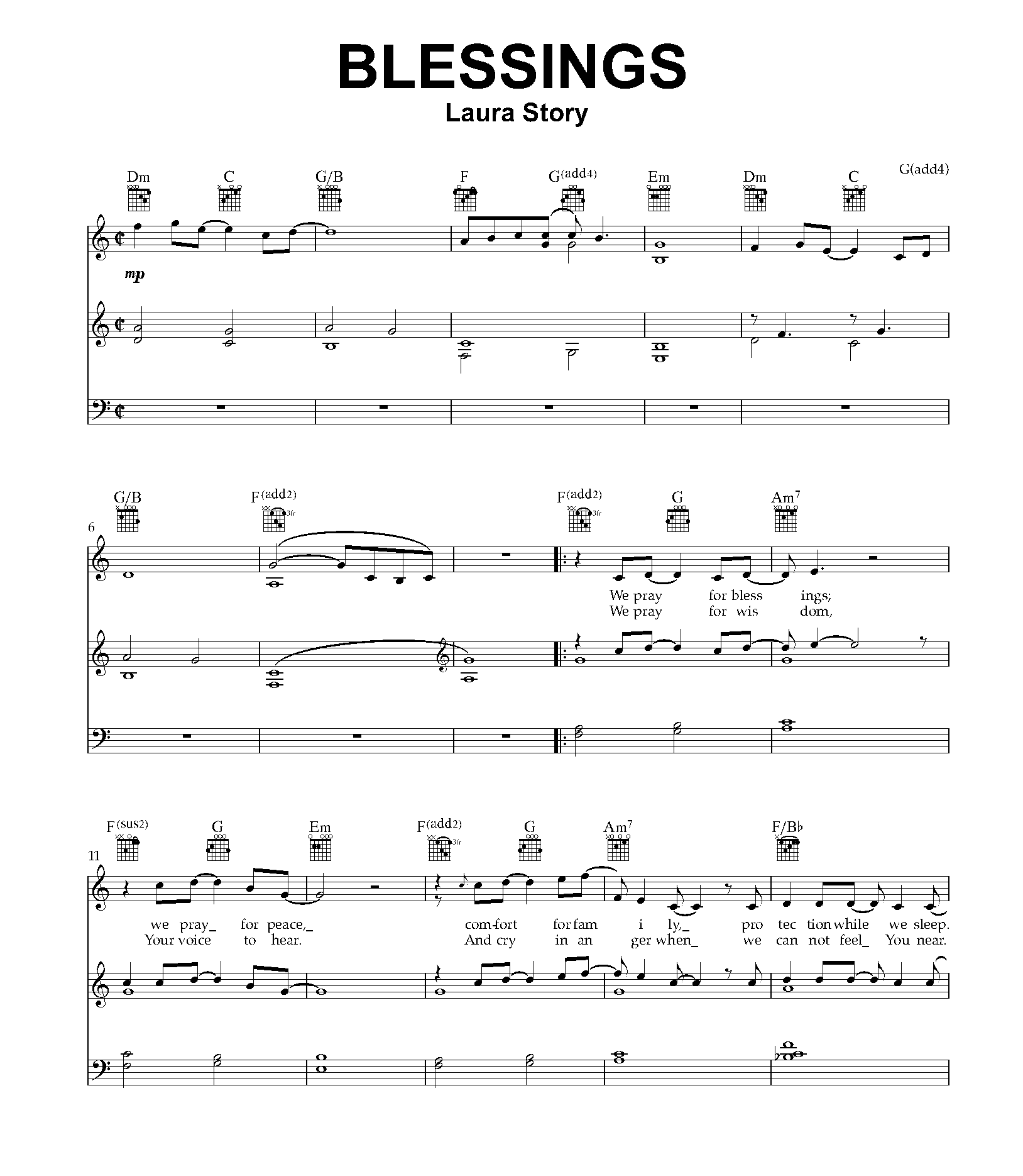 Blessings_PianoPDF_Page_1 Blessings Piano Sheet Music PDF