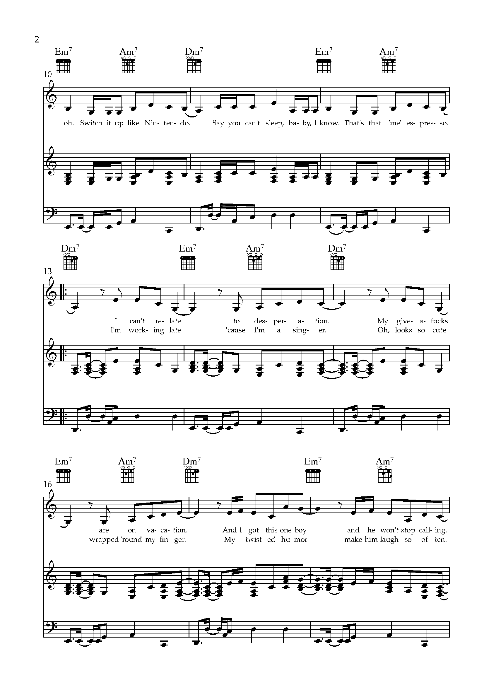 Espresso Piano Sheet Music PDF