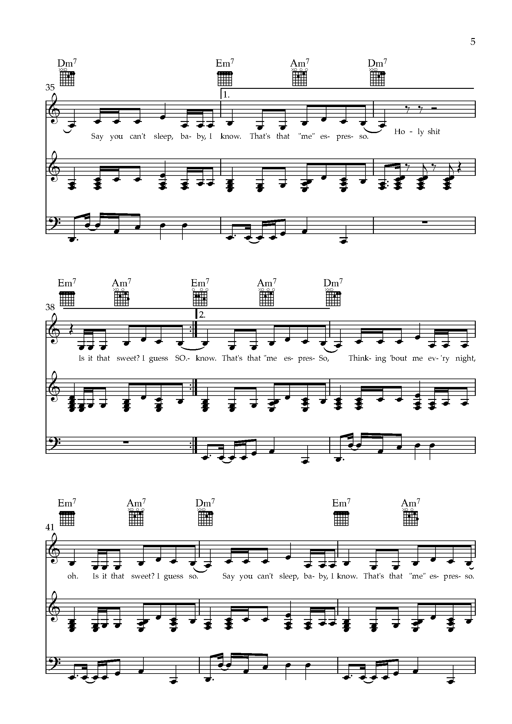 Espresso Piano Sheet Music PDF