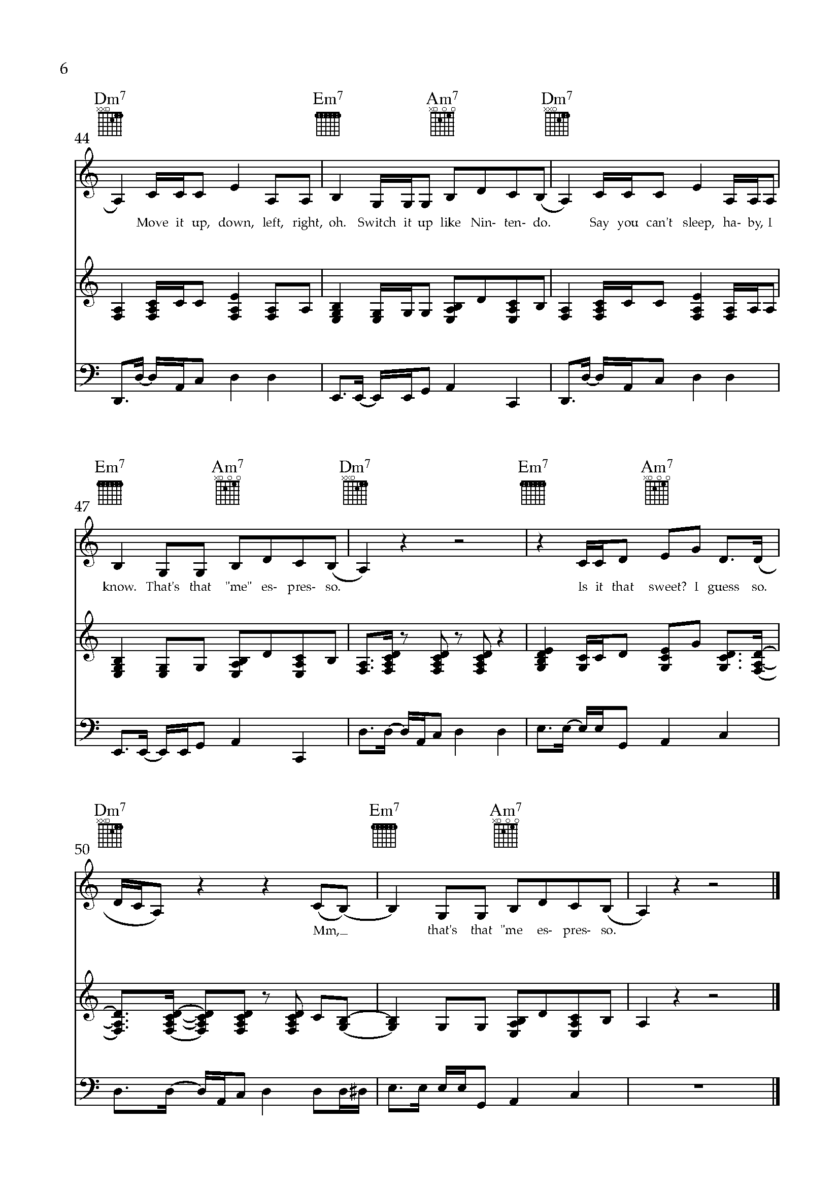 Espresso Piano Sheet Music PDF