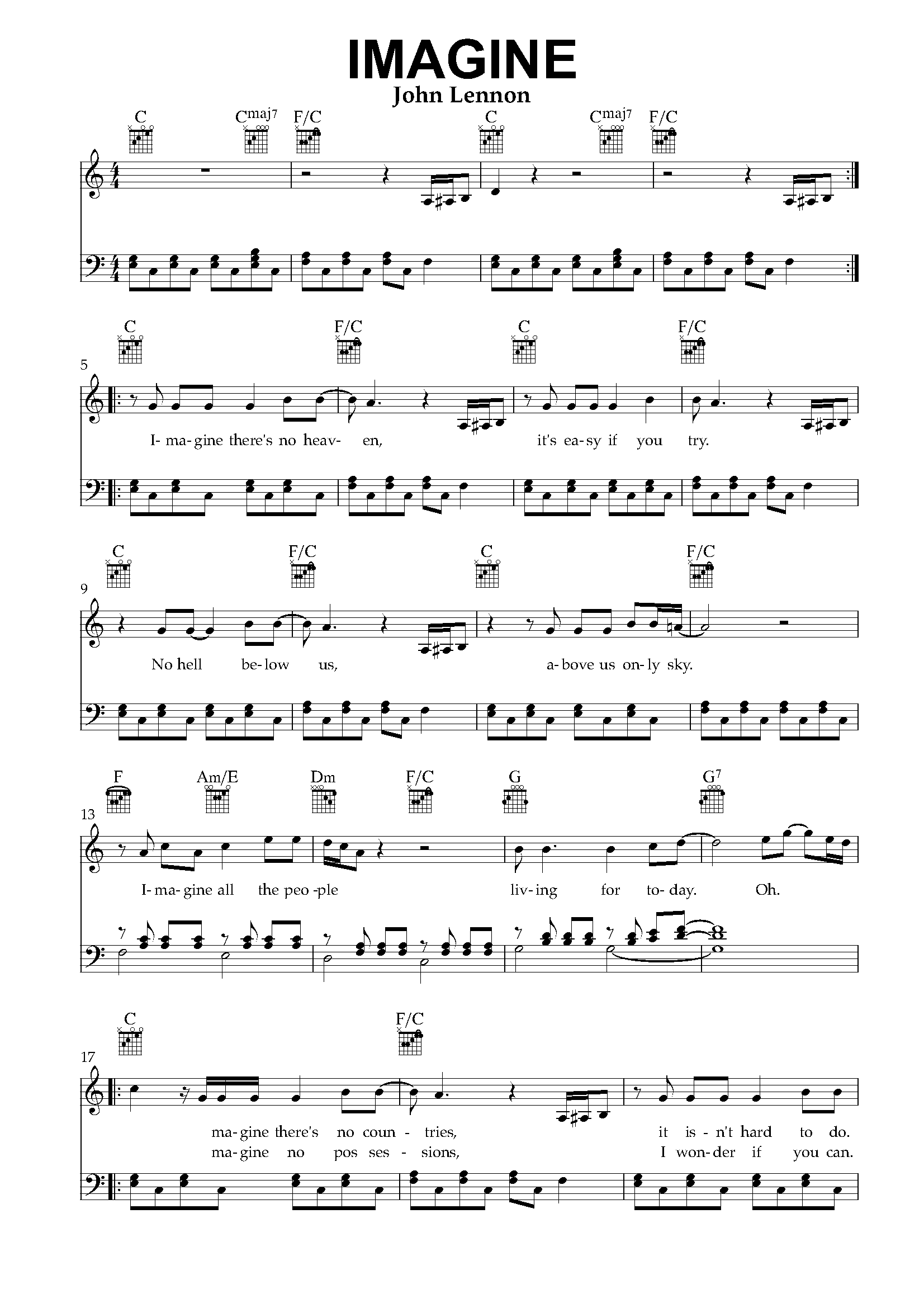Imagine_PianoPDF_Page_1 Imagine Piano Sheet Music PDF