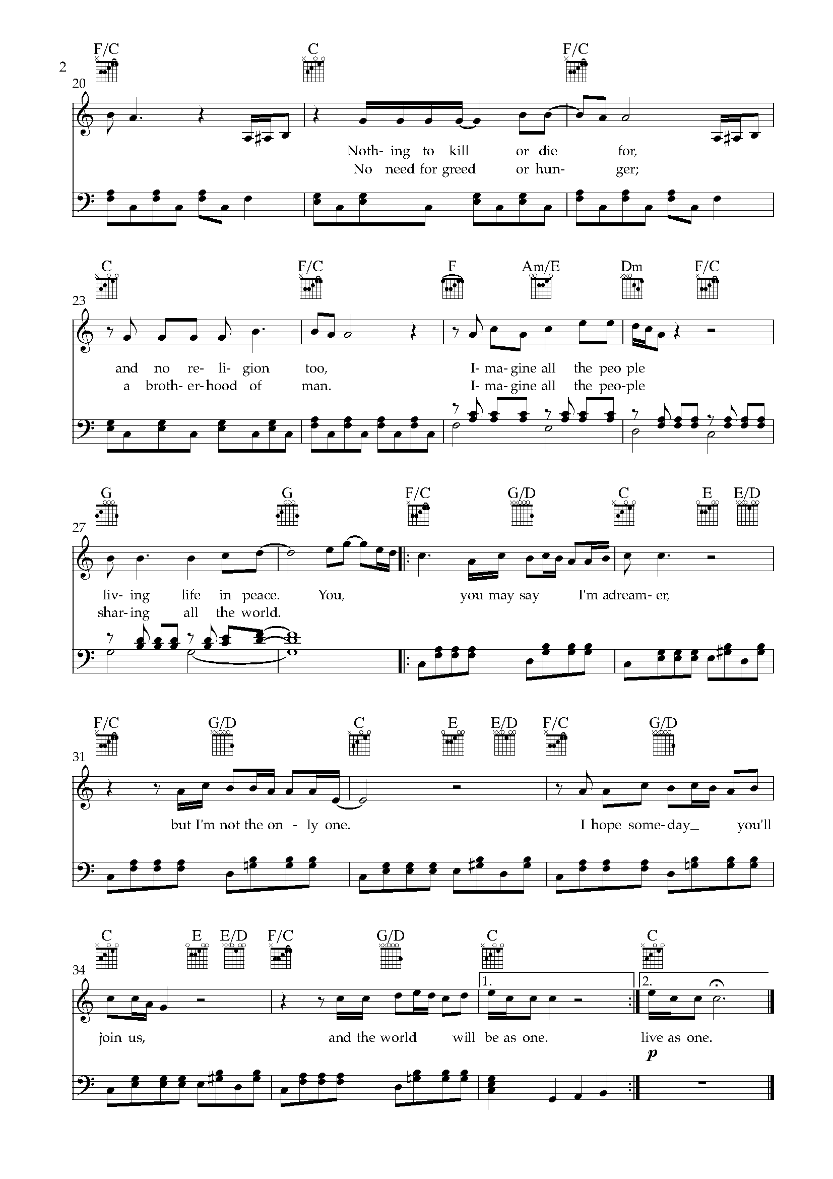 Imagine_PianoPDF_Page_2 Imagine Piano Sheet Music PDF