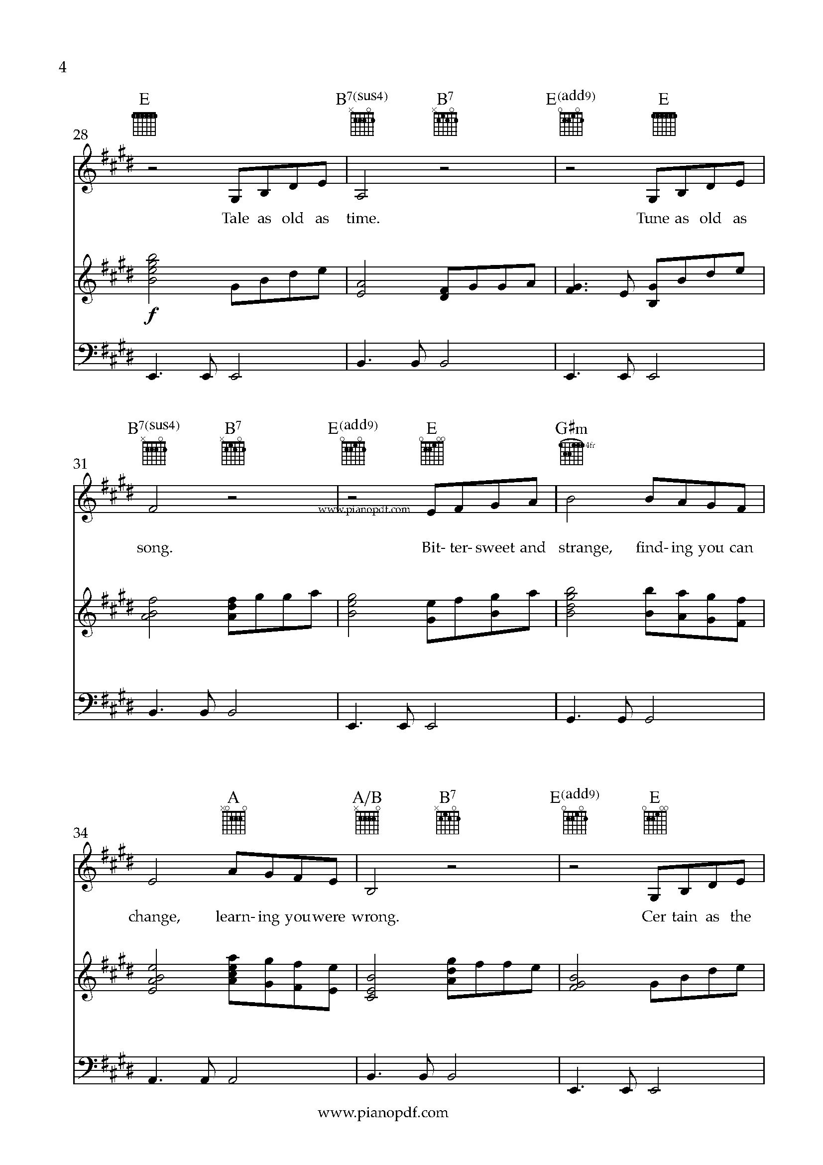 Beauty And The Beast_PianoPDF_Page_4 Beauty And The Beast Piano Sheet Music PDF