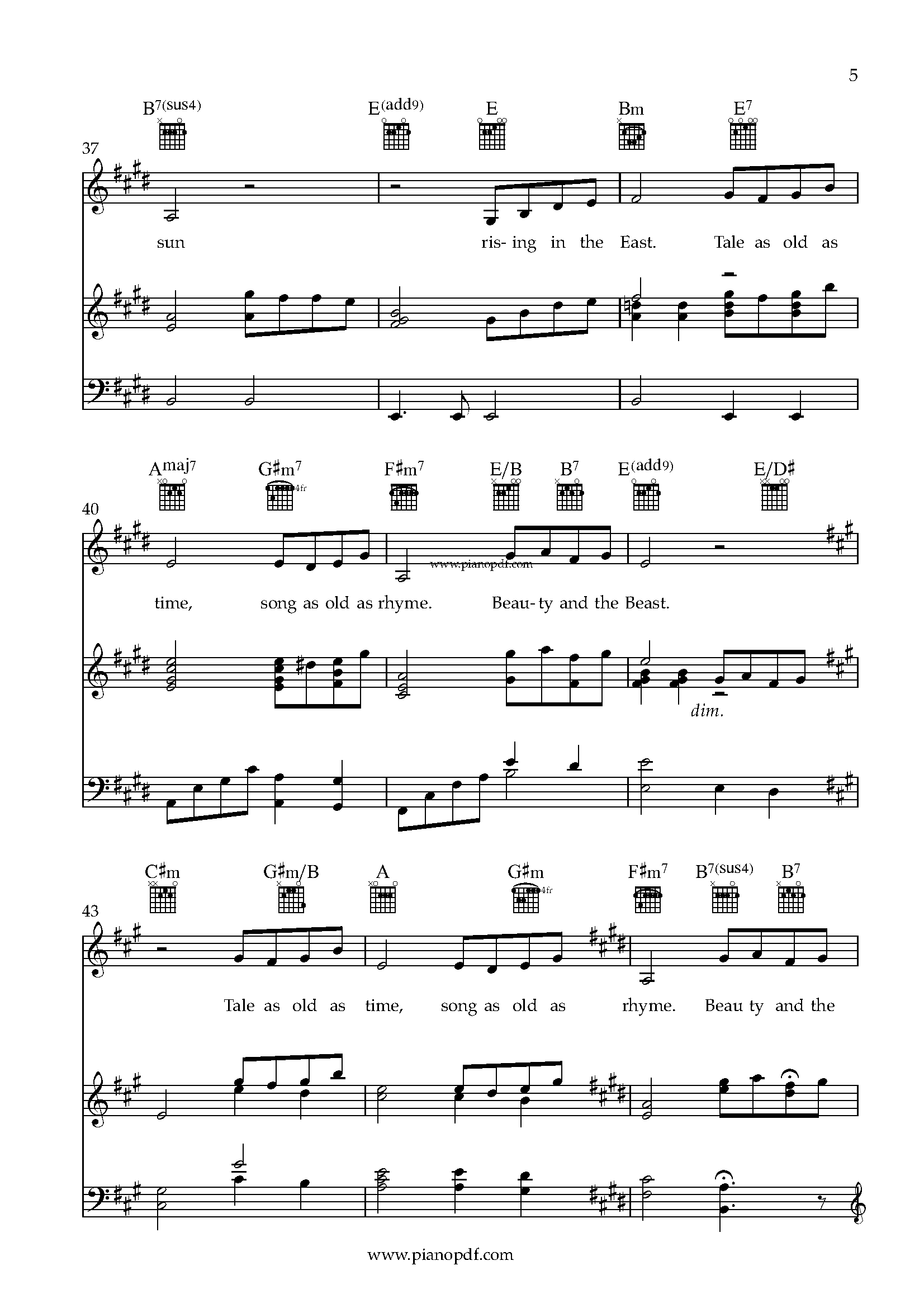Beauty And The Beast_PianoPDF_Page_5 Beauty And The Beast Piano Sheet Music PDF