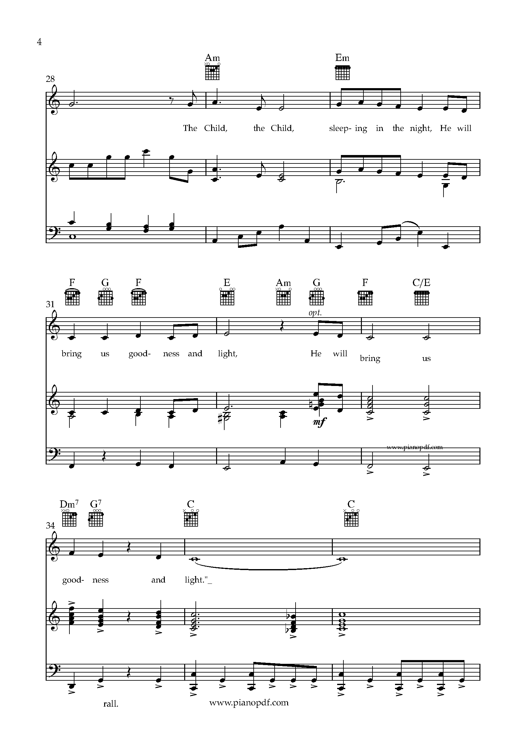 Do You Hear What I Hear Piano Sheet Music PDF