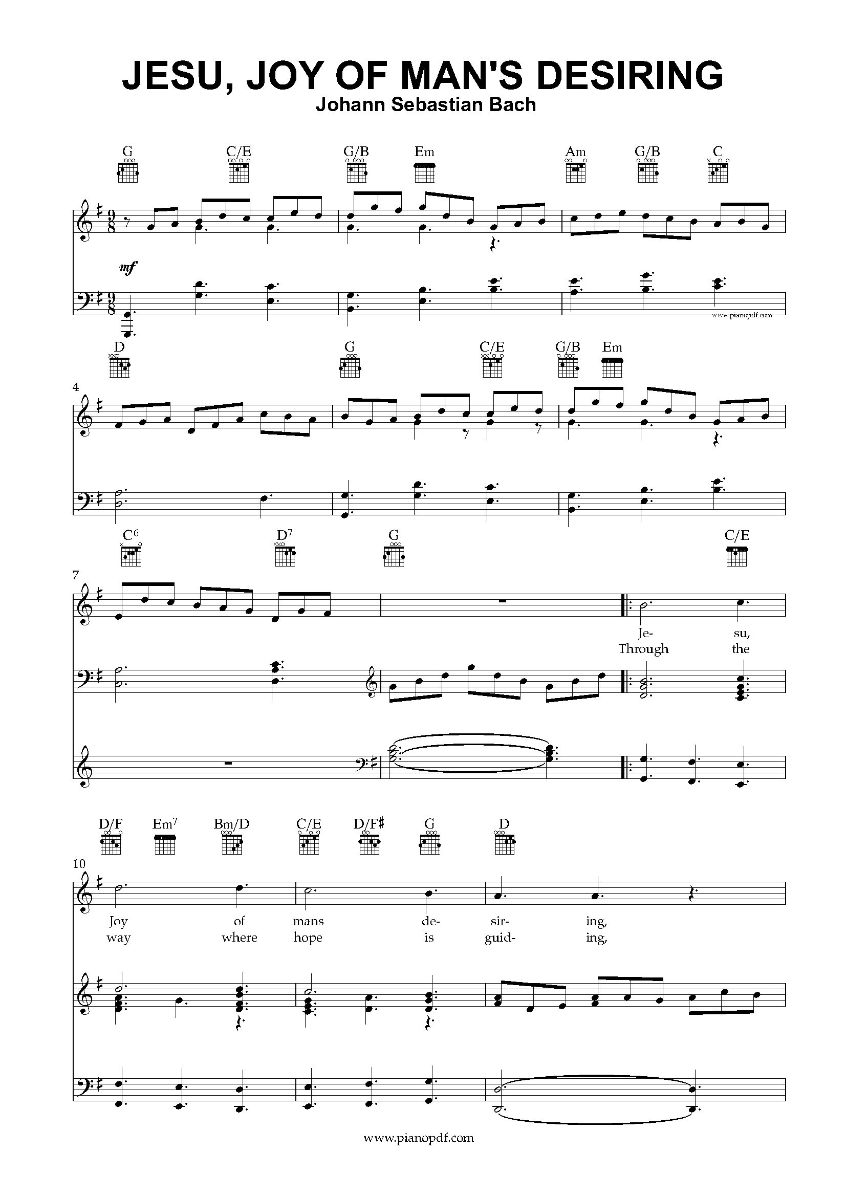 Jesu, Joy Of Man’s Desiring_PianoPDF_Page_1 Jesu, Joy Of Man's Desiring Piano Sheet Music PDF