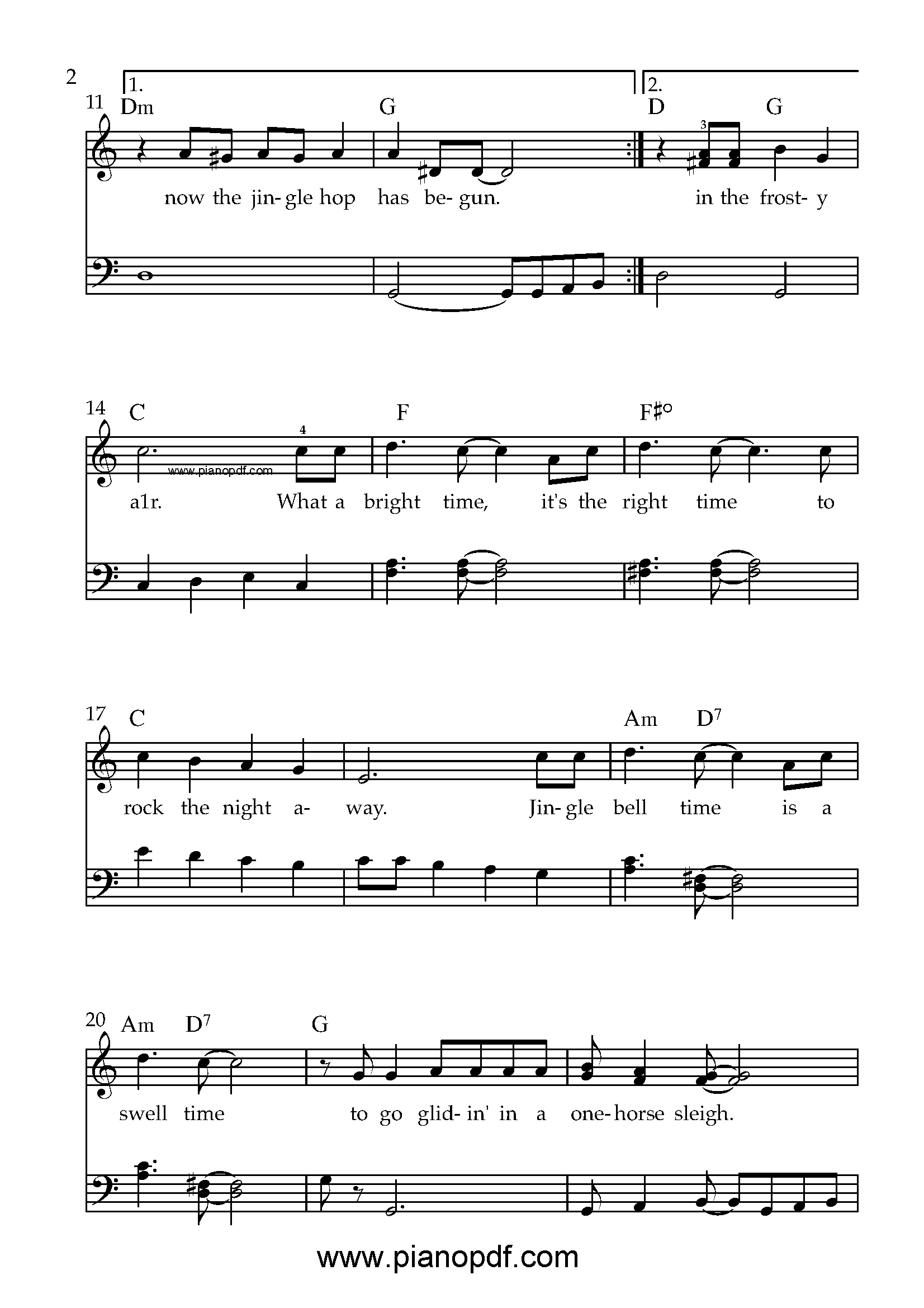 Jingle Bell Rock_PianoPDF_Page_2 Jingle Bell Rock Piano Sheet Music PDF