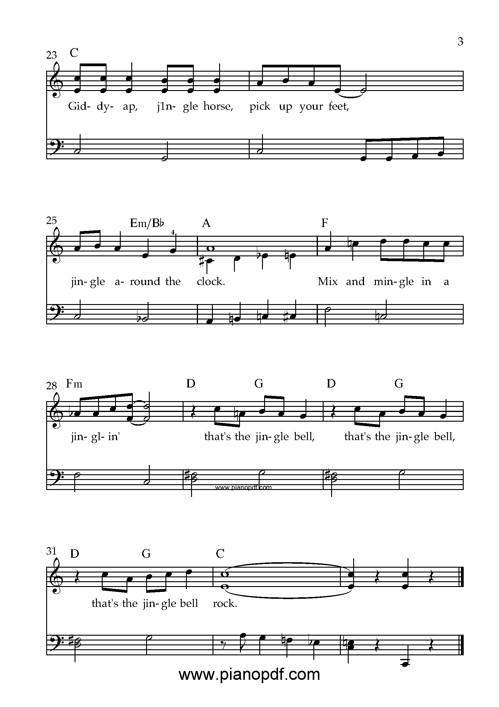 Jingle Bell Rock_PianoPDF_Page_3 Jingle Bell Rock Piano Sheet Music PDF