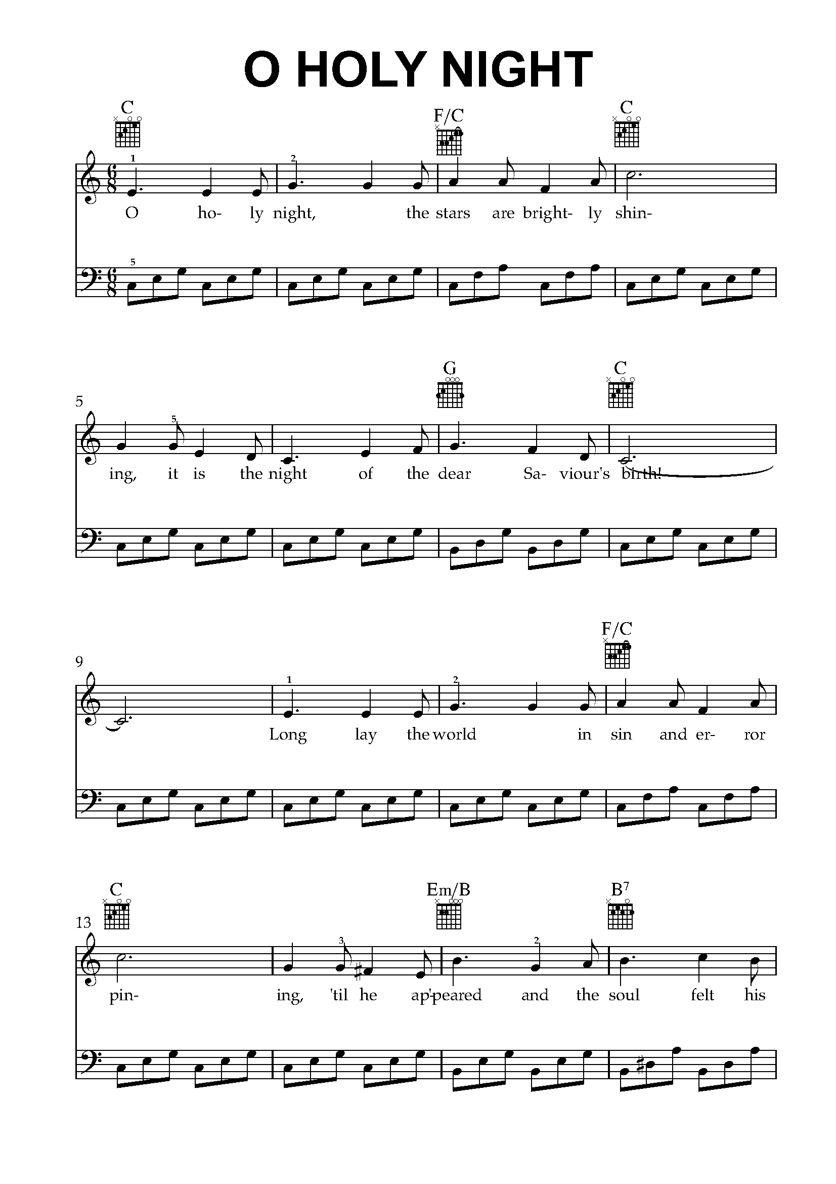 O Holy Night_PianoPDF_Page_1 O Holy Night Piano Sheet Music PDF