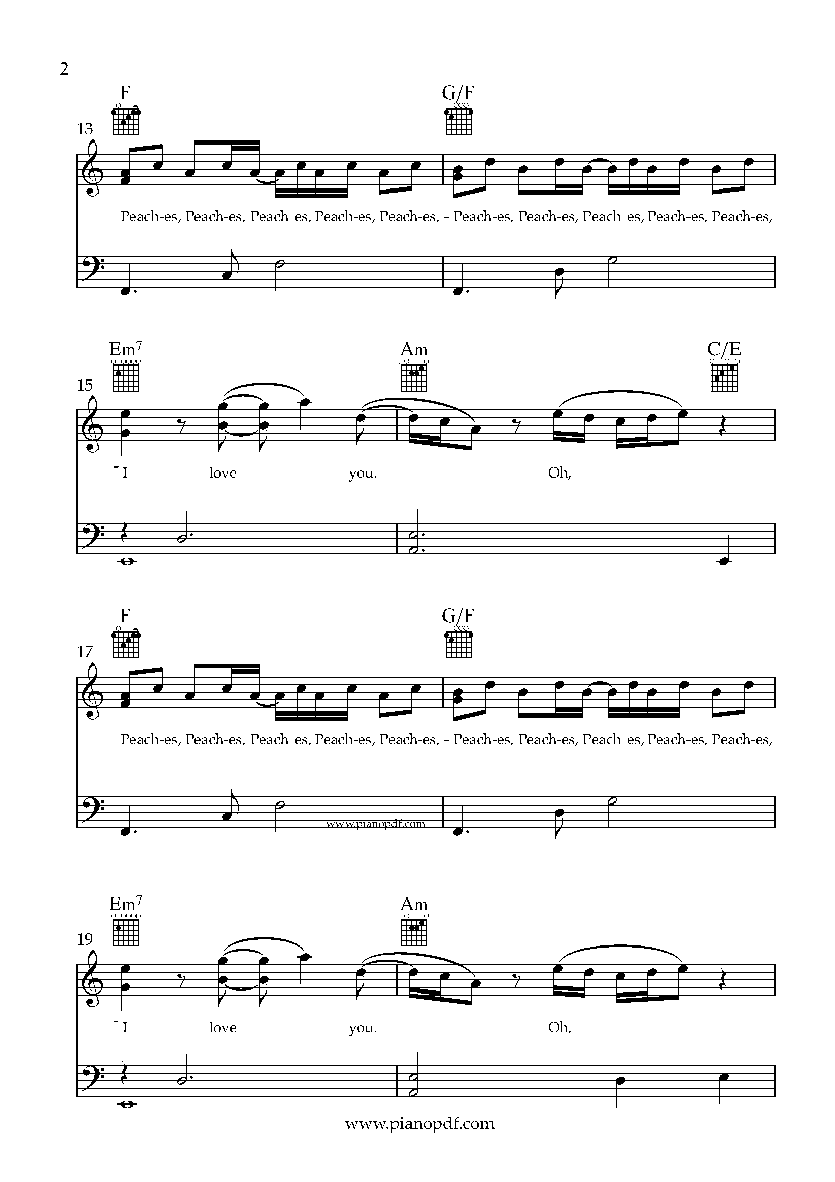 Peaches_PianoPDF_Page_2 Peaches Piano Sheet Music PDF