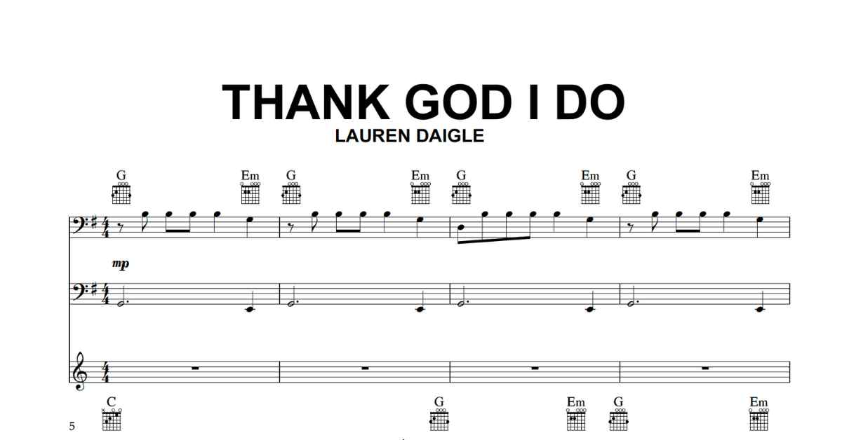 Thank God I Do