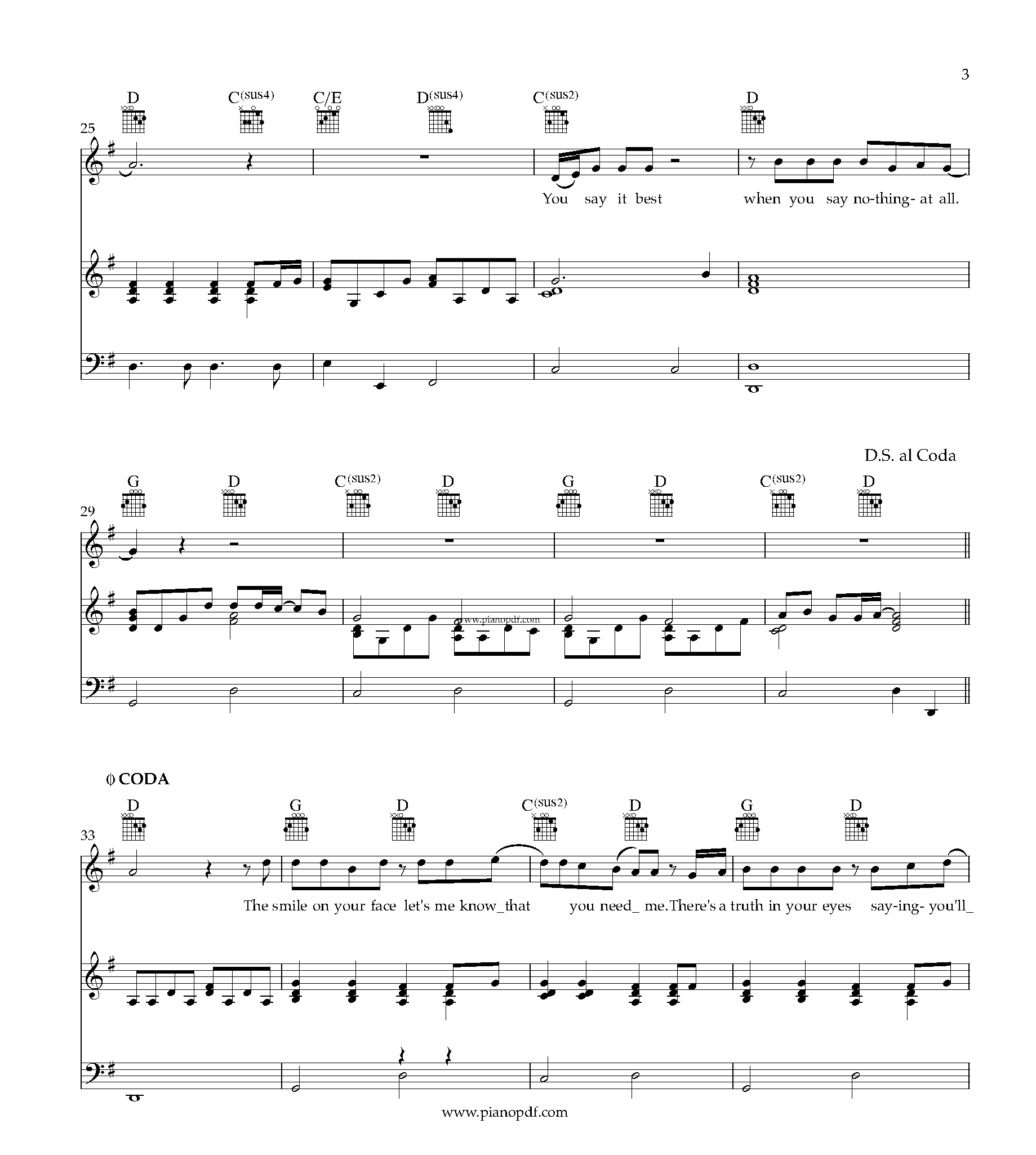 When You Say Nothing At All_PianoPDF_Page_3 When You Say Nothing At All Piano Sheet Music PDF