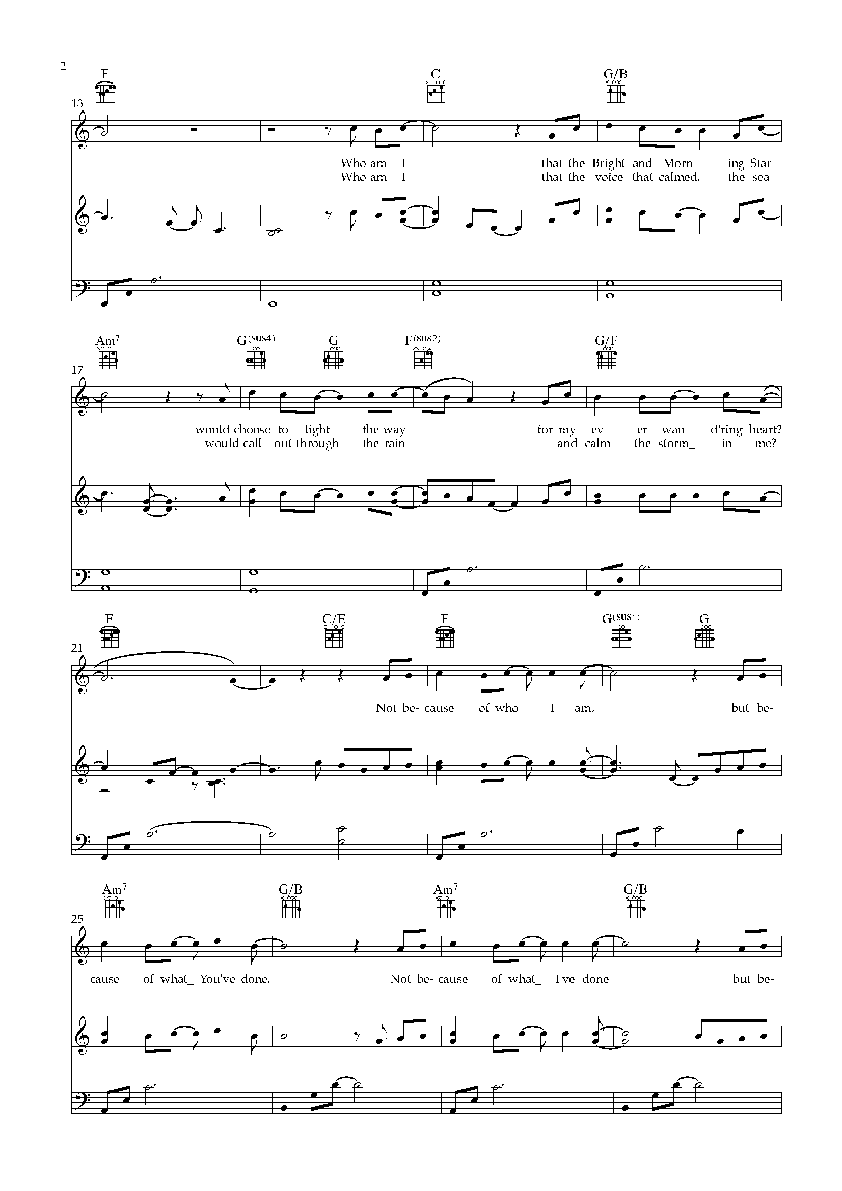 Who Am I_C Major_PianoPDF_Page_2 Who Am I Piano Sheet Music PDF